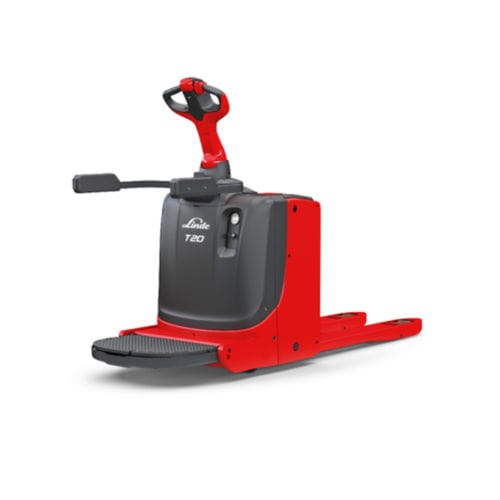 Transpaleta eléctrica - T P series - Linde Material Handling - con plataforma para el operador / 24 V / estrecha