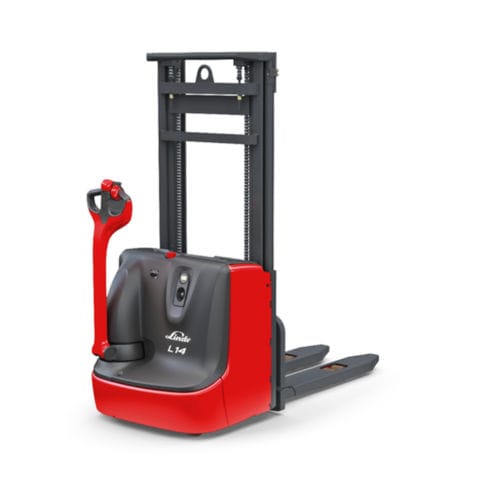 Apiladora eléctrica - L14C - Linde Material Handling - con operador a pie / 24 V / de transporte