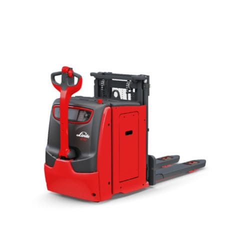 Apiladora eléctrica - D10 - Linde Material Handling - con operador a pie / 24 V / para el transporte de 2 paletas a la vez