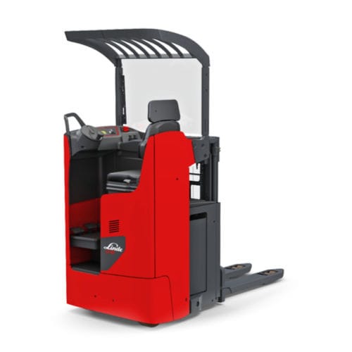 Apiladora eléctrica - D12 RW - Linde Material Handling - con operador sentado de lado / 24 V / de transporte
