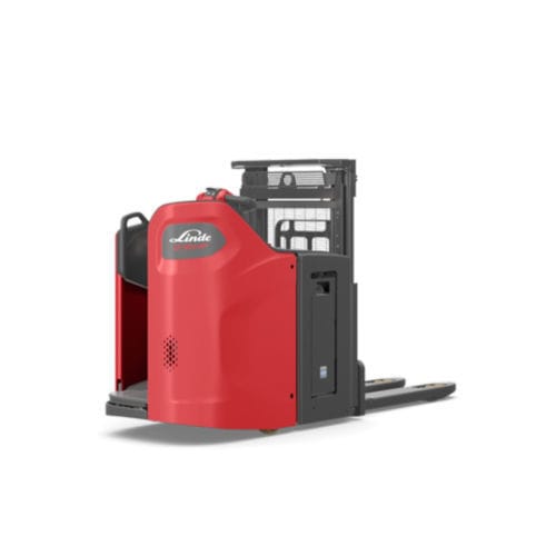 Apiladora eléctrica - D12 HP SP - Linde Material Handling - para conductor de pie / 24 V / para el transporte de 2 paletas a la vez