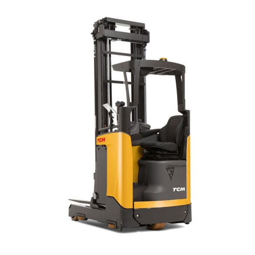 Carretilla retráctil eléctrica - RT series - TCM Forklifts - con operador sentado de lado / de manipulación / para almacén