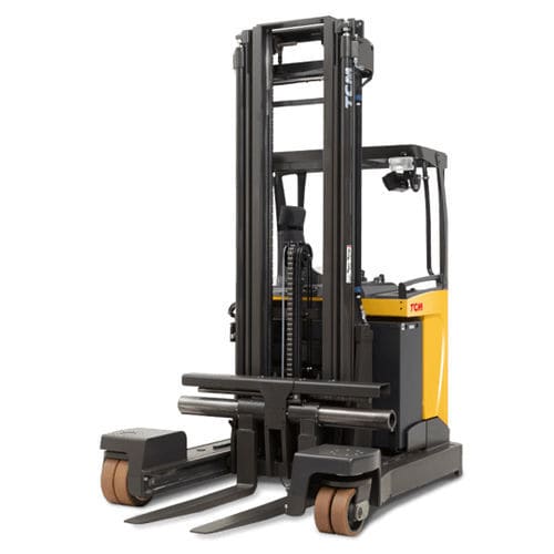Carretilla retráctil eléctrica - RTF  - TCM Forklifts - con operador sentado / de manipulación / para palés