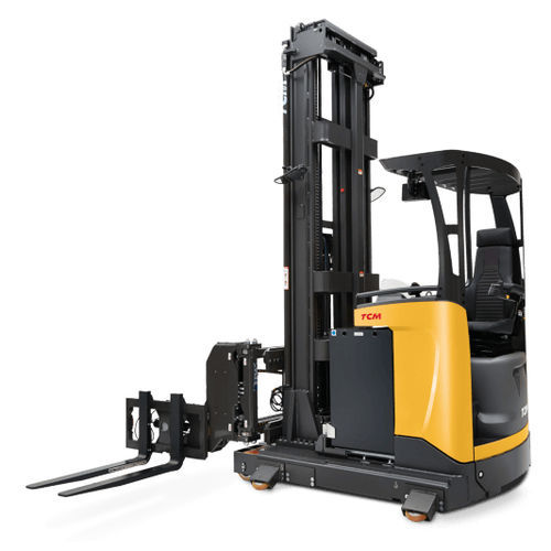 Carretilla retráctil eléctrica - RTS - TCM Forklifts - con operador sentado de lado / de almacenamiento / para almacén