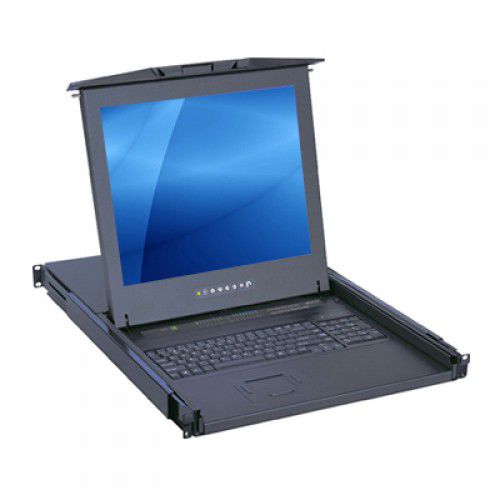 Cajón-rack con consola - KDS6190 - Acnodes Corporation - con conmutador KVM integrado / con teclado / con pantalla LCD