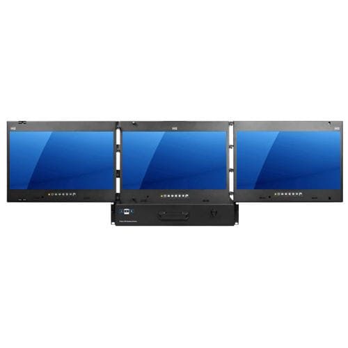 Cajón-rack de visualización múltiple - RPM-4K17 series - Acnodes Corporation - con consola / con teclado / con pantalla LCD