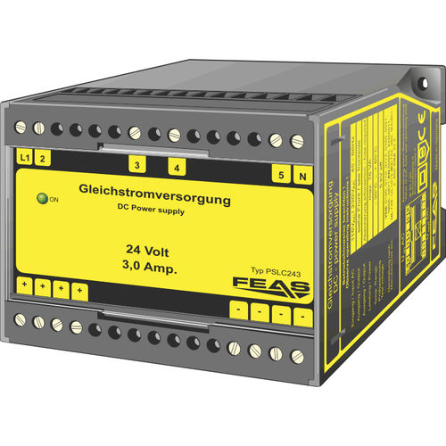 Alimentación eléctrica no regulada - PSLC243 - FEAS GmbH - en riel DIN / AC/DC / de salida lisa