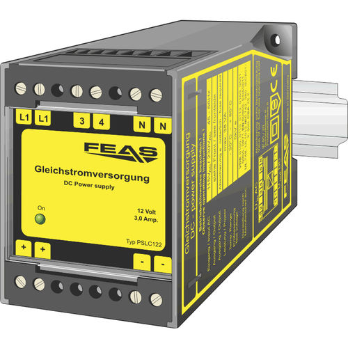 Alimentación eléctrica en riel DIN - PSLC122 - FEAS GmbH - AC/DC / de salida simple / de salida lisa