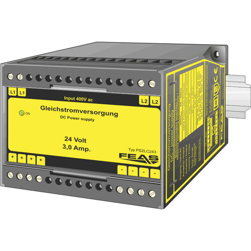 Alimentación eléctrica en riel DIN - PS2LC243 - FEAS GmbH - AC/DC / de salida simple / de salida lisa
