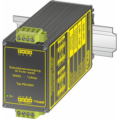 Alimentación eléctrica no regulada - PSU3024 - FEAS GmbH - en riel DIN / AC/DC / de salida simple