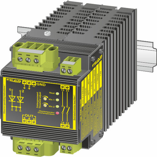 Módulo de redundancia para alimentaciónes eléctricas DC - RZM122-50M - FEAS GmbH - reglable