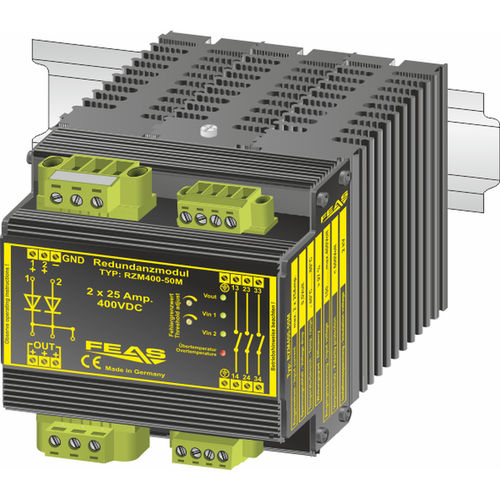 Módulo de redundancia para alimentaciónes eléctricas DC - RZM400-50M - FEAS GmbH - reglable