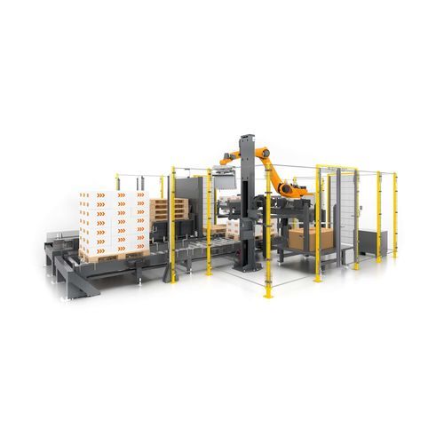 Célula robotizada de paletización - HRS  - TRAPO GmbH - de manipulación / de alimentación / para máquina herramienta