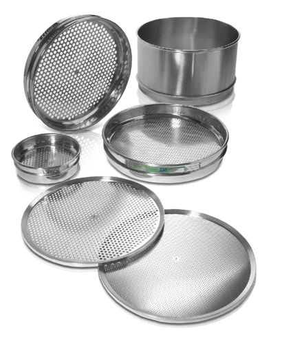 Tamiz para diamantes - Endecotts - de chapa perforada / de acero inoxidable / de alta precisión