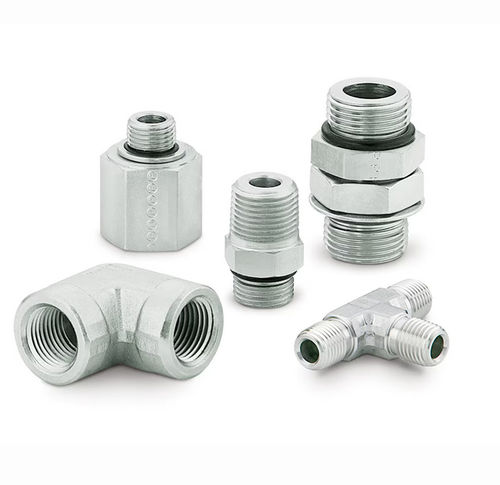 Racor hidráulico - 0107-12-12 - Parker Tube Fittings Division - de rosca / en T / codo de 90º