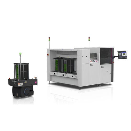 Sistema de carga y descarga para circuito impreso - AES 03 - ASYS GROUP - para revistas y periódicos / automático / modular