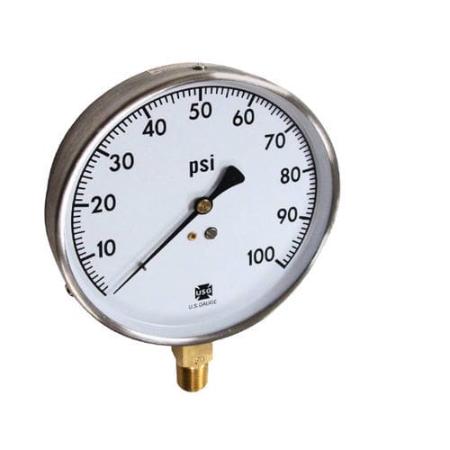 Manómetro absoluto - 5105 - AMETEK Pressure - de esfera / roscado / de acero inoxidable