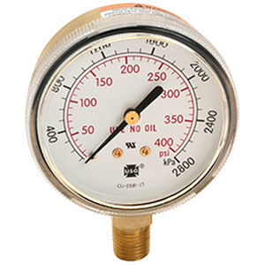 Manómetro absoluto - 600 - AMETEK Pressure - de esfera / roscado / de latón
