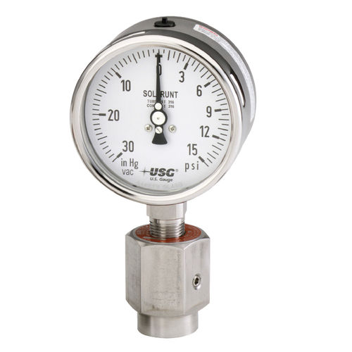Manómetro absoluto - 659 - AMETEK Pressure - analógico / para montaje en panel / de acero inoxidable