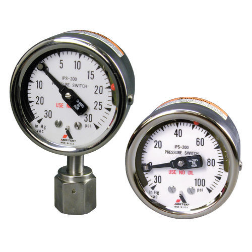 Manómetro absoluto - IPS 300 - AMETEK Pressure - analógico / de acero inoxidable / de tubo Bourdon