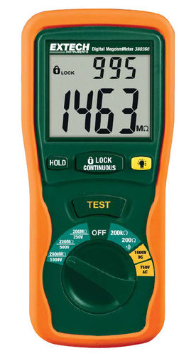 Megóhmetro analógico - 380260 - Extech - portátil