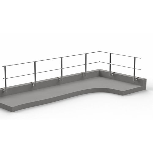 Barandilla sobre cubierta de acero -  EEZ series - L'Echelle Européenne - de aluminio / para obra