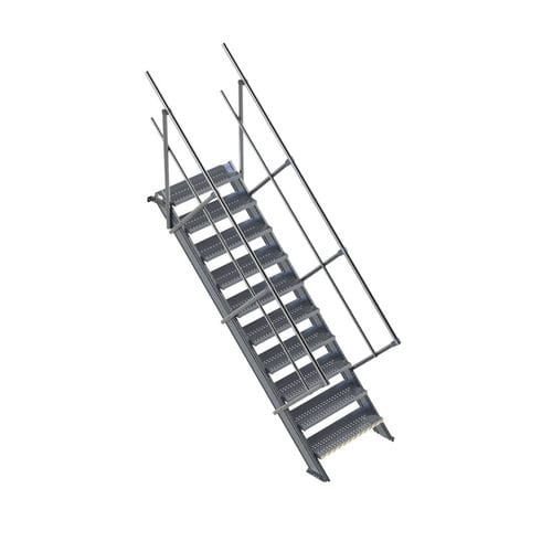 Escalera fija recta - EEL1 series - L'Echelle Européenne - de aluminio / con peldaño antideslizante