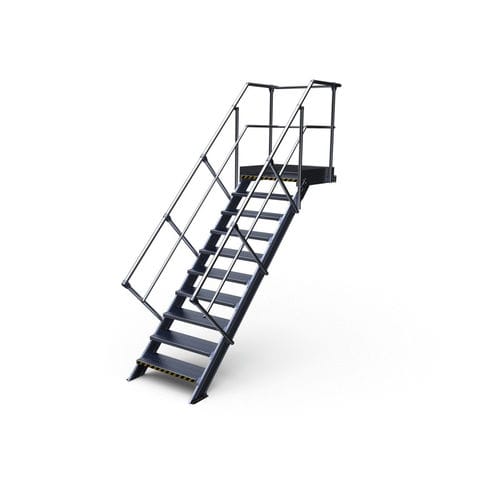 Escalera fija de exterior - EEL260245S - L'Echelle Européenne - de aluminio / con cojinetes