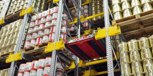 Almacén semiautomático de palés - DEXION - de alta densidad