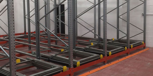 Sistema de estanterías para depósito de almacenamiento - DEXION - con cajones / para almacenamiento plano / push-back