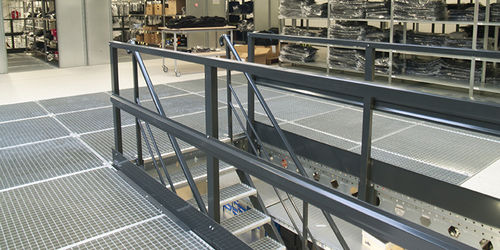 Entreplanta industrial con sistema de ordenación - DEXION - para palés / de suelo / para estantería