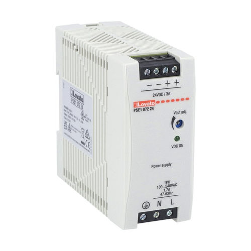 Alimentación eléctrica en riel DIN - PSE1 series - LOVATO ELECTRIC - AC/DC / de salida simple / conmutada