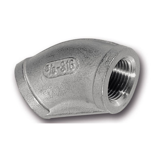 Racor codo a 45º - GF-132 Rp - Schwer Fittings - hidráulico / de rosca / de acero inoxidable