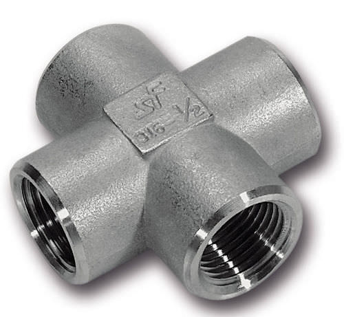 Racor hidráulico - GF-136 G - Schwer Fittings - de rosca / en cruz / de acero inoxidable