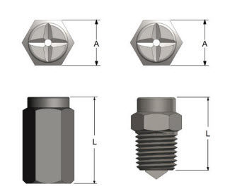 Boquilla de pulverización - 1/8 - 2 1/2", max. 150 psi | SQ series - BEX - para líquido / de cono lleno