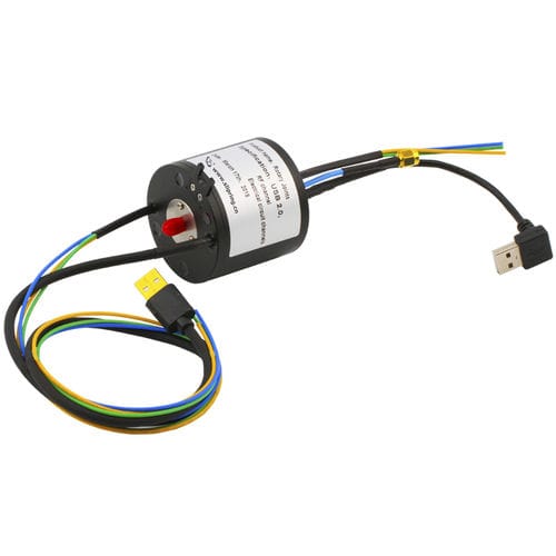 Anillo colector USB - LPT000-0305-U2-HF01 - JINPAT Electronics Co., Ltd. - eje pasante / de metal / robusto