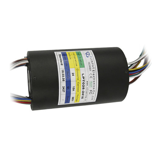 Anillo colector electro-óptico - LPT025-2415 - JINPAT Electronics Co., Ltd. - de eje hueco / de bajo par / de escoba multicerdas