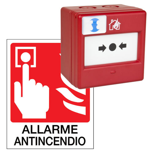 Pulsador de alarma manual de alarma de incendio - 55323  - SIRENA S.p.A. - PTC