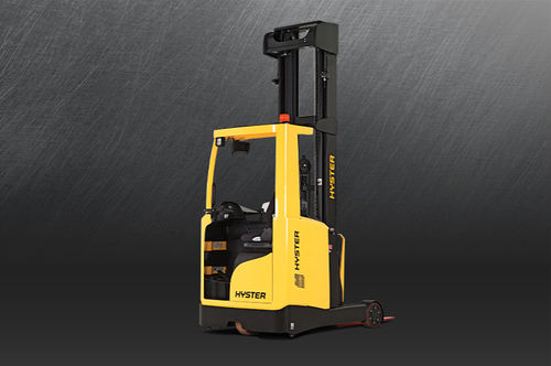 Carretilla retráctil eléctrica - R1.4-2.5 - HYSTER - con operador sentado de lado / para pasillos estrechos / para interior