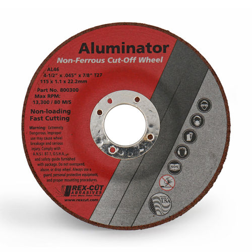 Disco tronzador para aluminio - Aluminator - Rex-Cut Abrasives - de óxido de aluminio / reforzado con fibra de vidrio