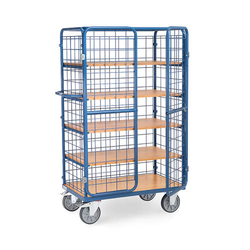 Roll-container para paquetes - 8581-3DE - fetra - con estantes / 2 paneles / con cierre