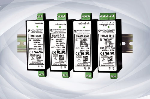 Alimentación eléctrica en riel DIN - HMA15 T515 - MTM Power Messtechnik Mellenbach GmbH - DC/DC / AC/DC / de tres salidas