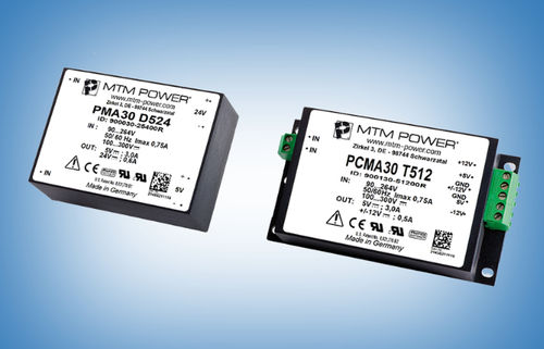 Alimentación eléctrica para circuito impreso - PMA30 S3,3 - MTM Power Messtechnik Mellenbach GmbH - AC/DC / de salida simple / CE