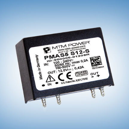 Alimentación eléctrica para circuito impreso - PMAS5 S3,3-S - MTM Power Messtechnik Mellenbach GmbH - AC/DC / de salida simple / CE