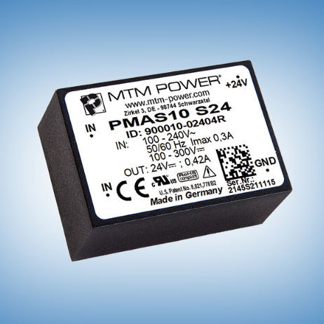 Alimentación eléctrica para circuito impreso - PMAS10 S05 - MTM Power Messtechnik Mellenbach GmbH - AC/DC / de salida simple / CE