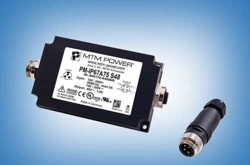 Alimentación eléctrica montada sobre bastidor - PM-IP67A75 S12 - MTM Power Messtechnik Mellenbach GmbH - AC/DC / de salida simple / IP67