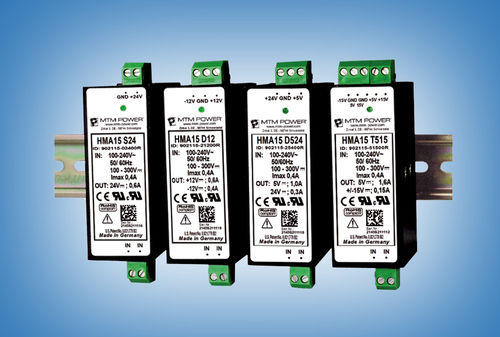 Alimentación eléctrica en riel DIN - HMA15 S3,3 - MTM Power Messtechnik Mellenbach GmbH - AC/DC / de salida simple / CE