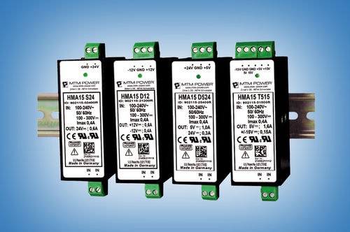 Alimentación eléctrica en riel DIN - HMA15 T515 - MTM Power Messtechnik Mellenbach GmbH - AC/DC / de tres salidas / CE
