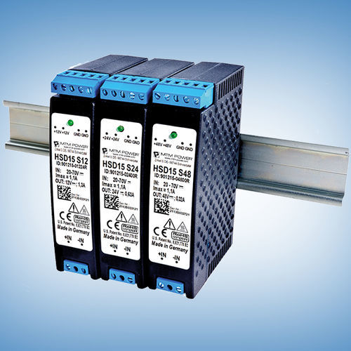 Alimentación eléctrica en riel DIN - HSD15 S12 - MTM Power Messtechnik Mellenbach GmbH - DC/DC / de salida simple / CE