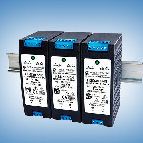 Alimentación eléctrica en riel DIN - HSD30 S12 - MTM Power Messtechnik Mellenbach GmbH - DC/DC / de salida simple / CE